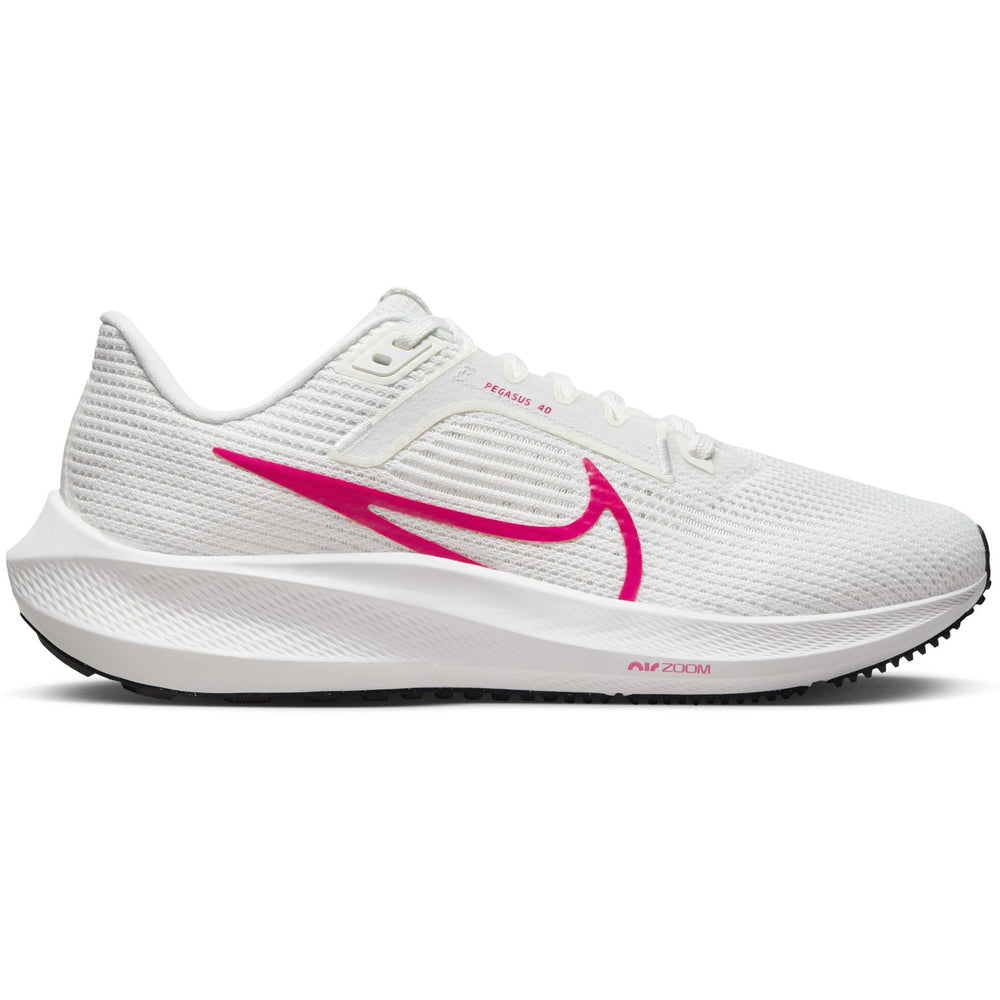 Nike Women's Pegasus 40 Running Shoes Summit White / Fireberry - achilles heel