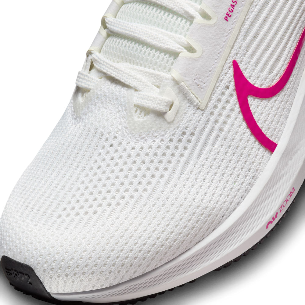 Nike Women's Pegasus 40 Running Shoes Summit White / Fireberry - achilles heel