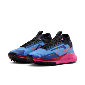 Nike Women's React Pegasus Trail 4 GORE-TEX Trail Running University Blue / Safety Orange / Pink Glow - achilles heel