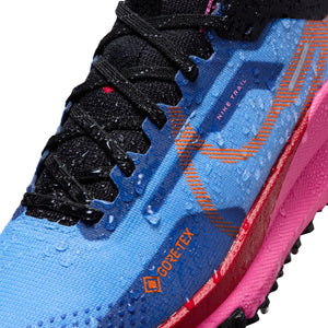 Nike Women's React Pegasus Trail 4 GORE-TEX Trail Running University Blue / Safety Orange / Pink Glow - achilles heel