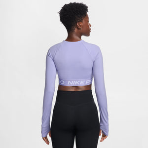 Nike Women's Pro Dri-FIT Cropped Top Lilac Ice / White - achilles heel