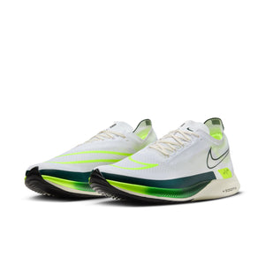 Nike ZoomX Streakfly Running Shoes White / Pro Green / Volt / Sail - achilles heel