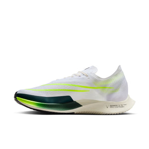 Nike ZoomX Streakfly Running Shoes White / Pro Green / Volt / Sail - achilles heel