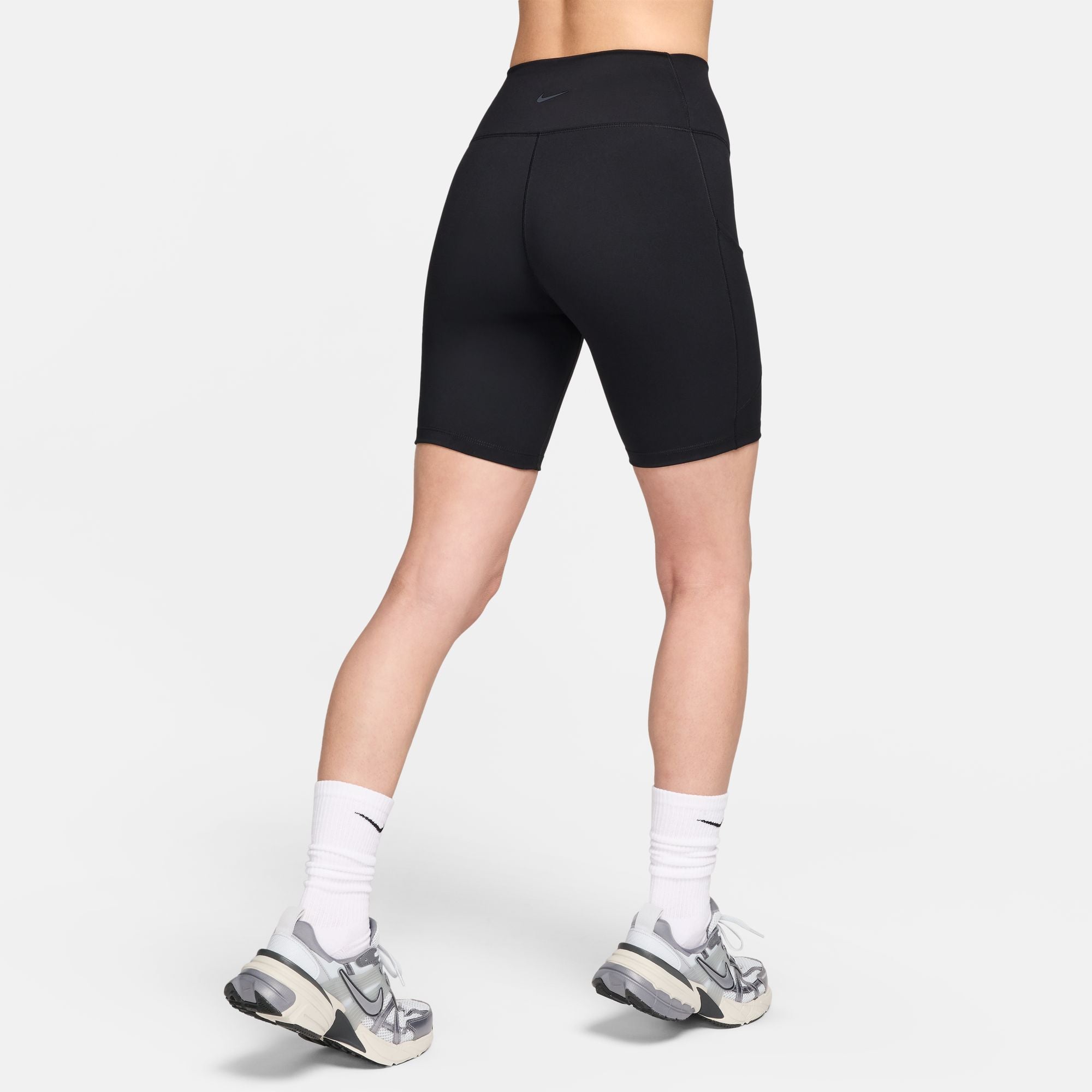 Nike Women's One High-Waisted 8 Inch Biker Shorts Black / Black - Achilles Heel