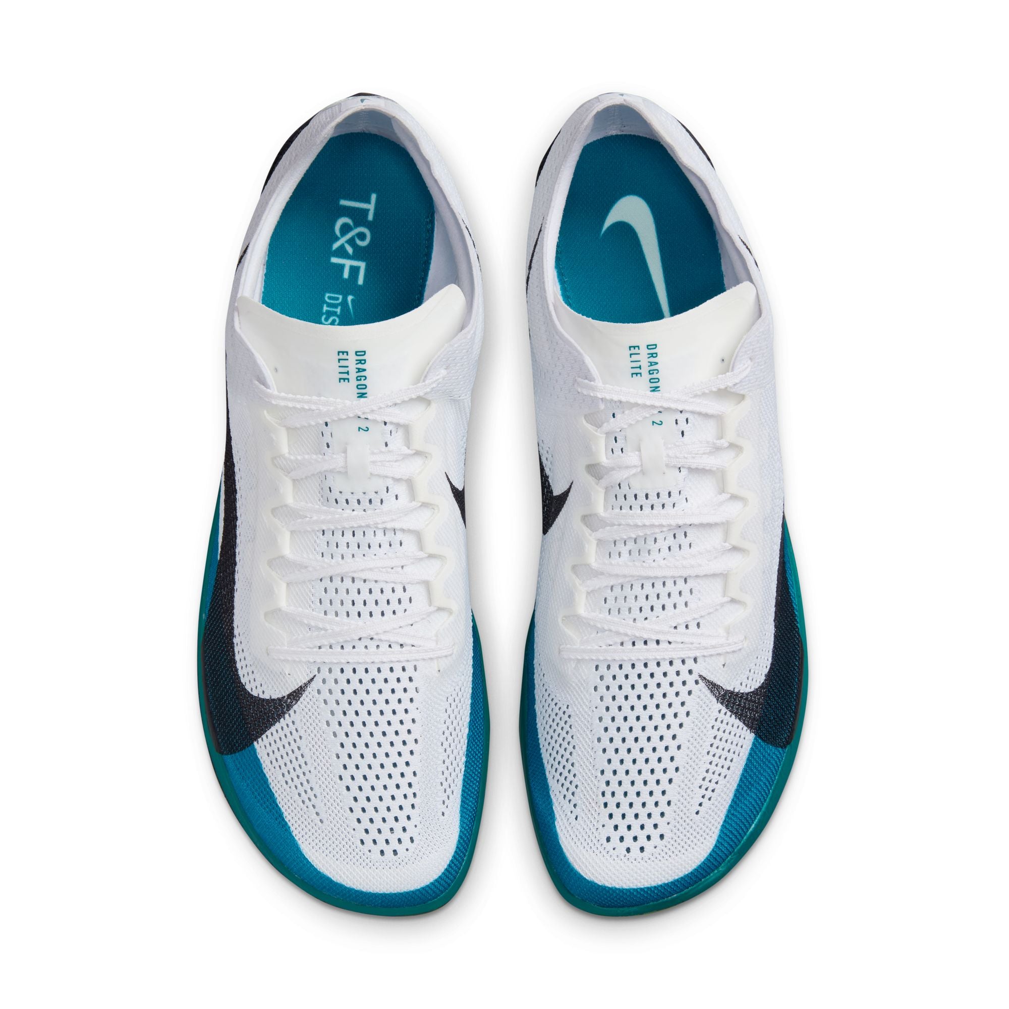 Nike ZoomX Dragonfly 2 Elite Running Spikes White / Black / Bright Spruce / Vapor Green - Achilles Heel