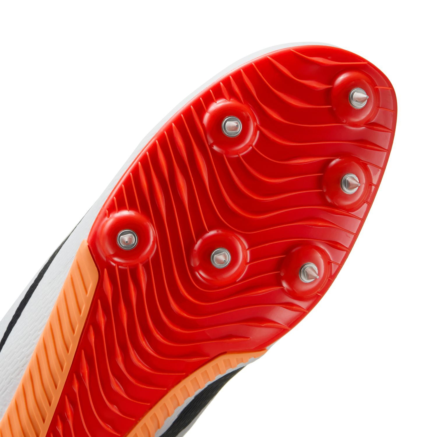 Zoom Rival Sprint Running Spikes White / Obsidian / Bright Crimson / Hyper Turquoise - Achilles Heel