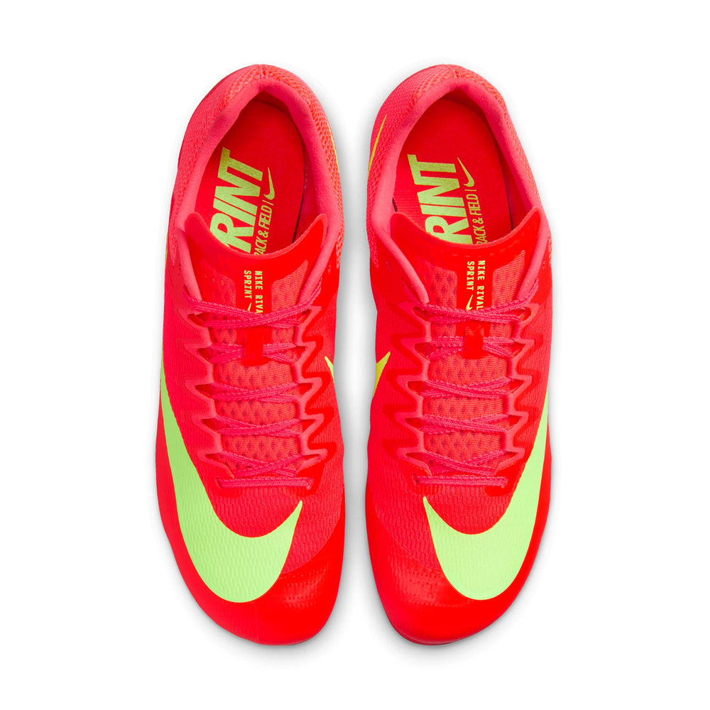 Nike Zoom Rival Sprint Running Spikes Bright Crimson / Washed Coral / Hyper Orange - achilles heel