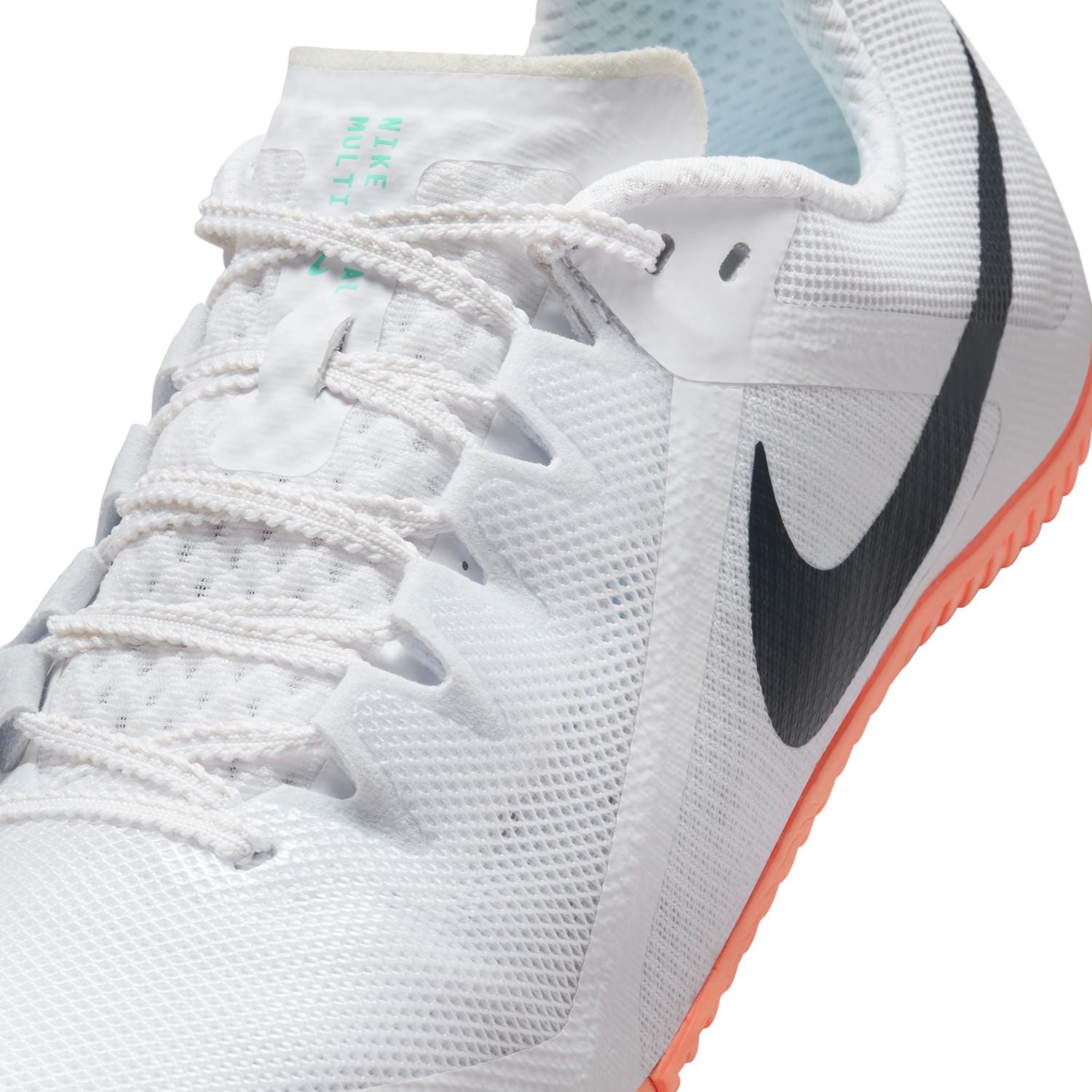 Zoom Rival Multi Running Spikes White / Obsidian / Bright Crimson - Achilles Heel