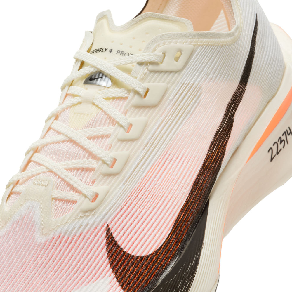 Nike Women's Vaporfly 4 Proto Running Shoes Sail / Total Orange / White / Black - achilles heel