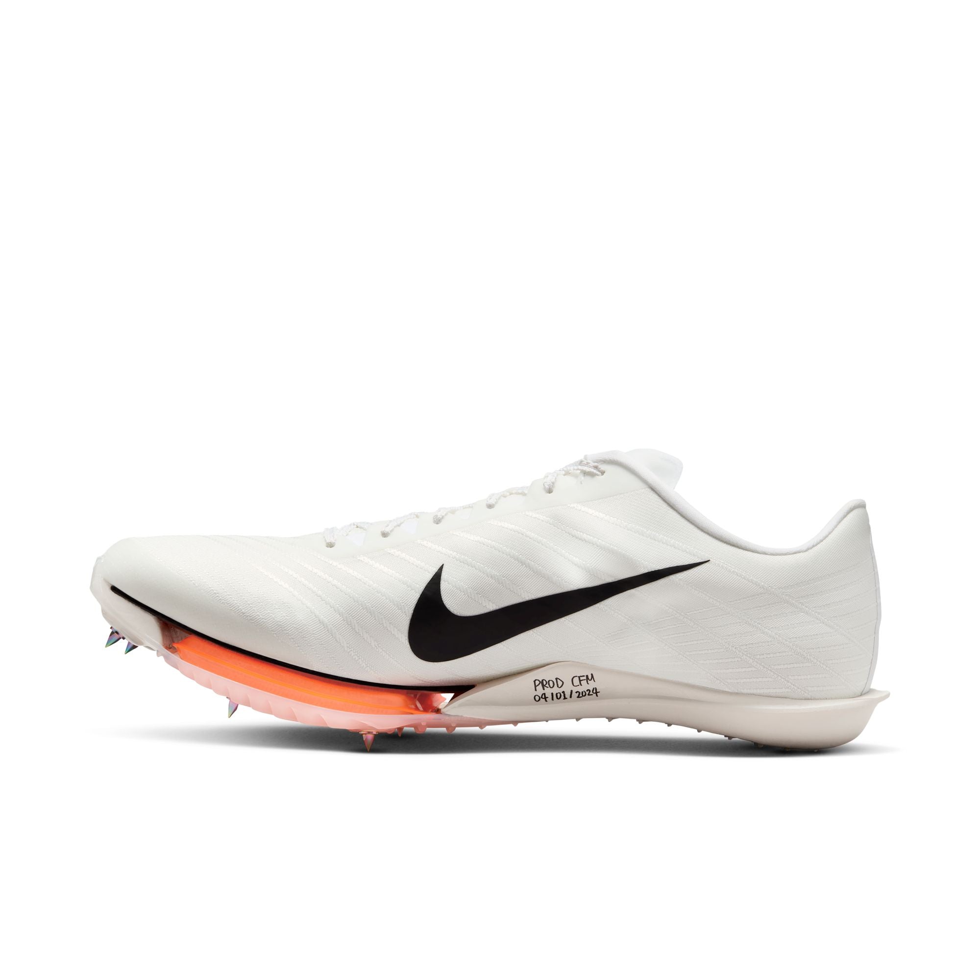 Nike Air Zoom Maxfly 2 Proto Running Spikes White / Black / Total Orange - Achilles Heel