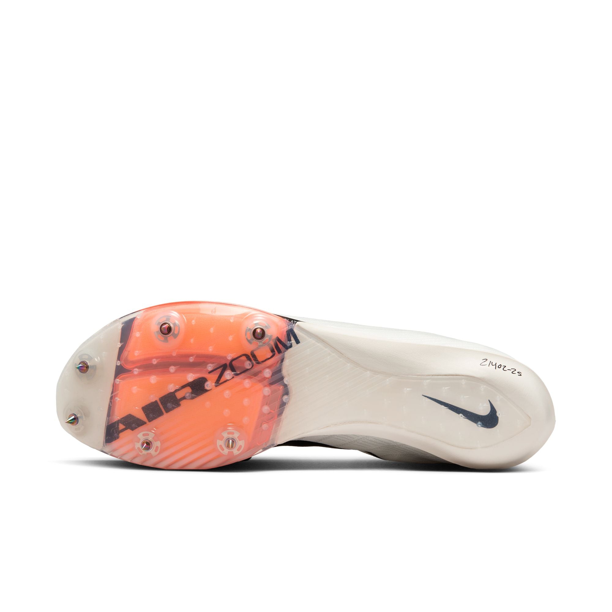 Nike Air Zoom Maxfly 2 Proto Running Spikes White / Black / Total Orange - Achilles Heel