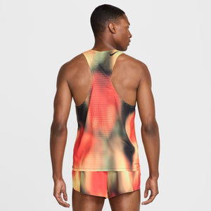 Nike Men's Dri-FIT AeroSwift ADV Running Vest Light Lemon Twist / Light Crimson / Black - achilles heel