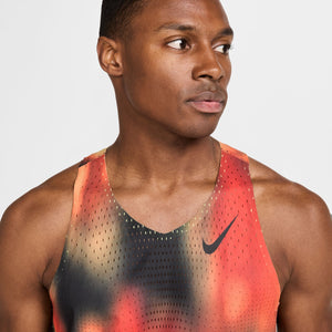 Nike Men's Dri-FIT AeroSwift ADV Running Vest Light Lemon Twist / Light Crimson / Black - achilles heel
