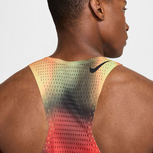 Nike Men's Dri-FIT AeroSwift ADV Running Vest Light Lemon Twist / Light Crimson / Black - achilles heel