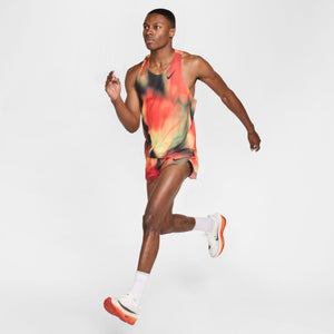 Nike Men's Dri-FIT AeroSwift ADV Running Vest Light Lemon Twist / Light Crimson / Black - achilles heel
