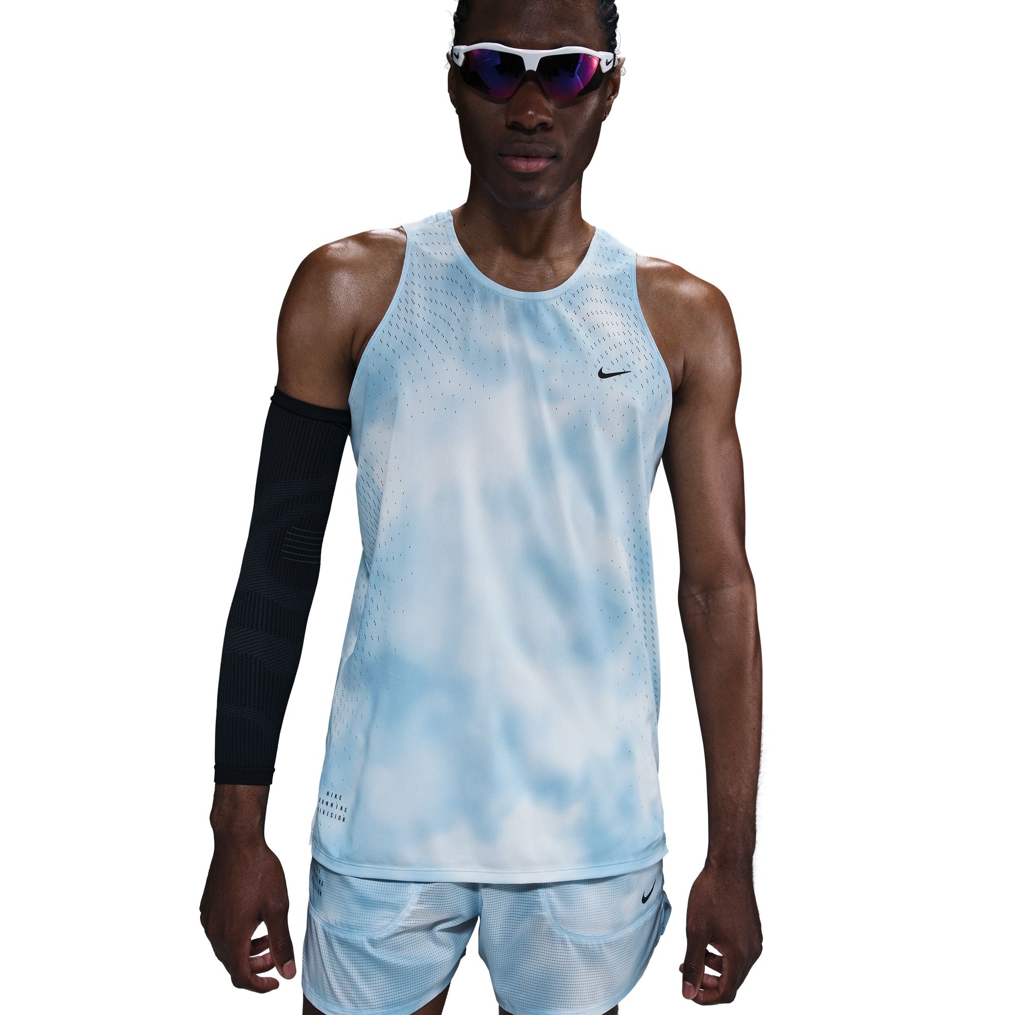 Men's Dri-FIT Division Breathe ADV Running Vest Psychic Blue / Black - Achilles Heel