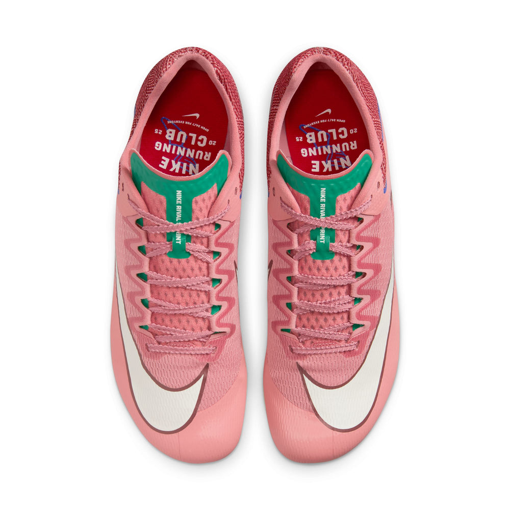 Nike Zoom Rival Sprint Running Spikes Red Stardust / Stadium Green / University Red / Pale Ivory - achilles heel