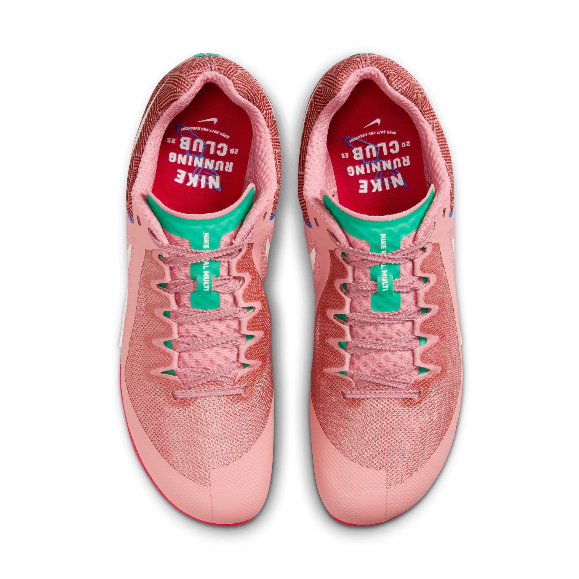 Zoom Rival Multi Running Spikes Red Stardust / Pale Ivory / Malachite - Achilles Heel