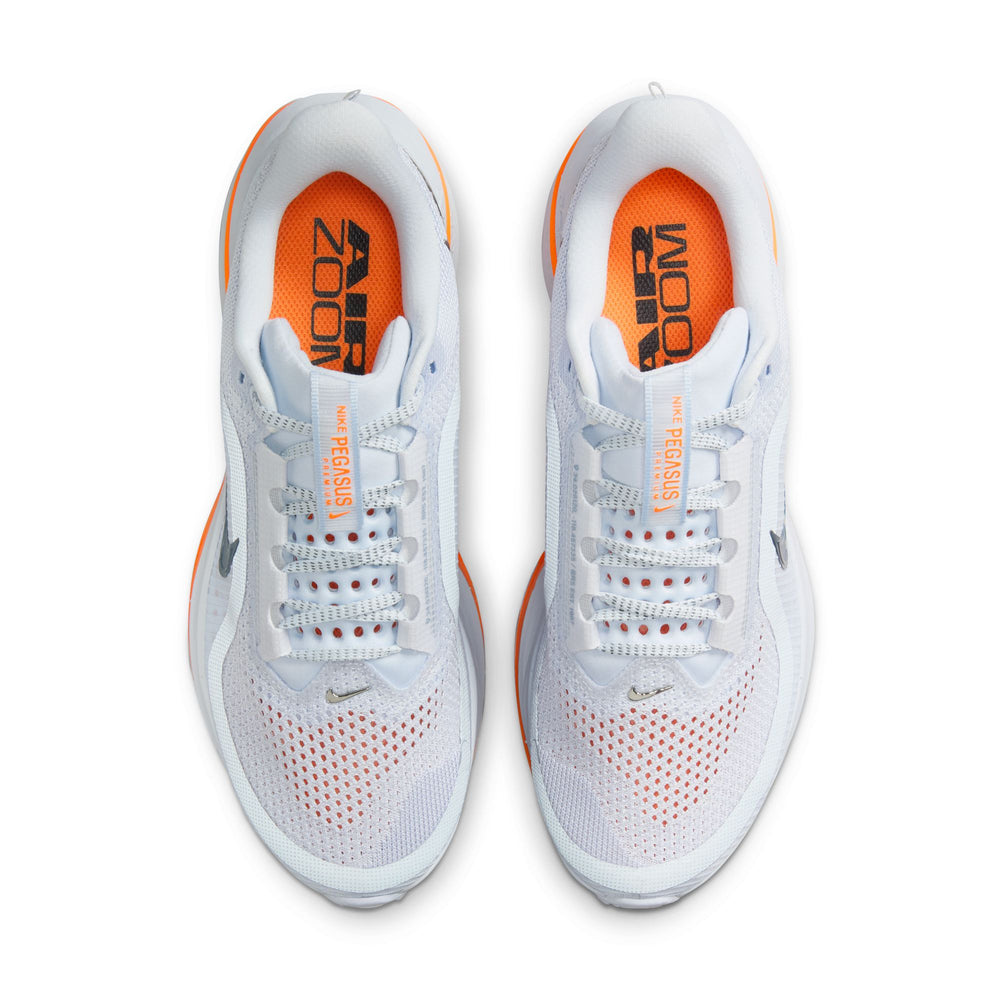 Nike Women's Pegasus Premium Running Shoes Football Grey / Total Orange - achilles heel