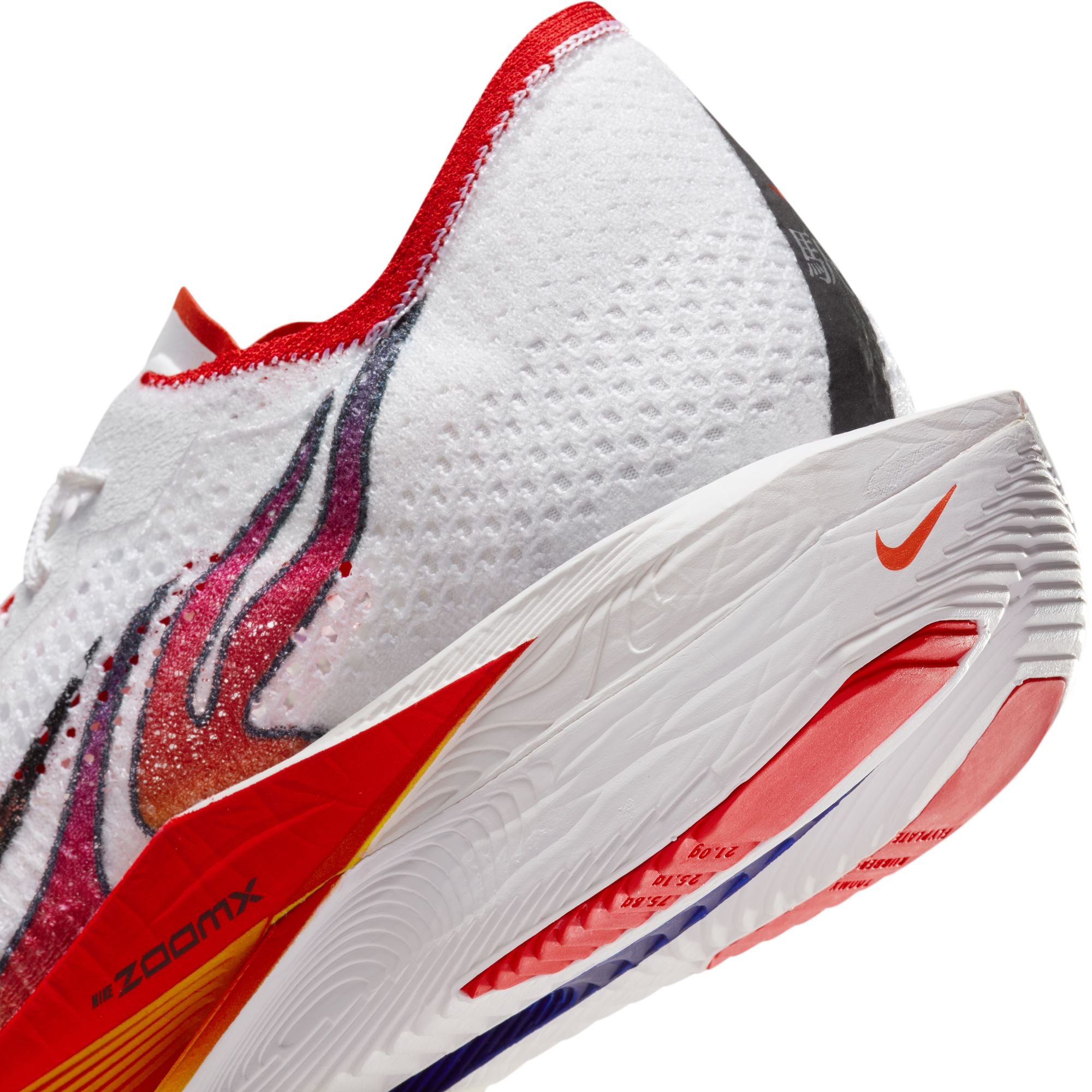 Nike Men's Vaporfly 3 Ekiden Running Shoes White / Habanero Red / Black / University Red - Achilles Heel
