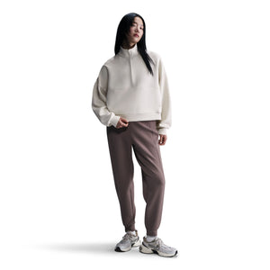 Nike Women's Dri-FIT 24.7 Oversized 1/2 Zip Top Light Orewood Brown / Light Iron Ore - achilles heel