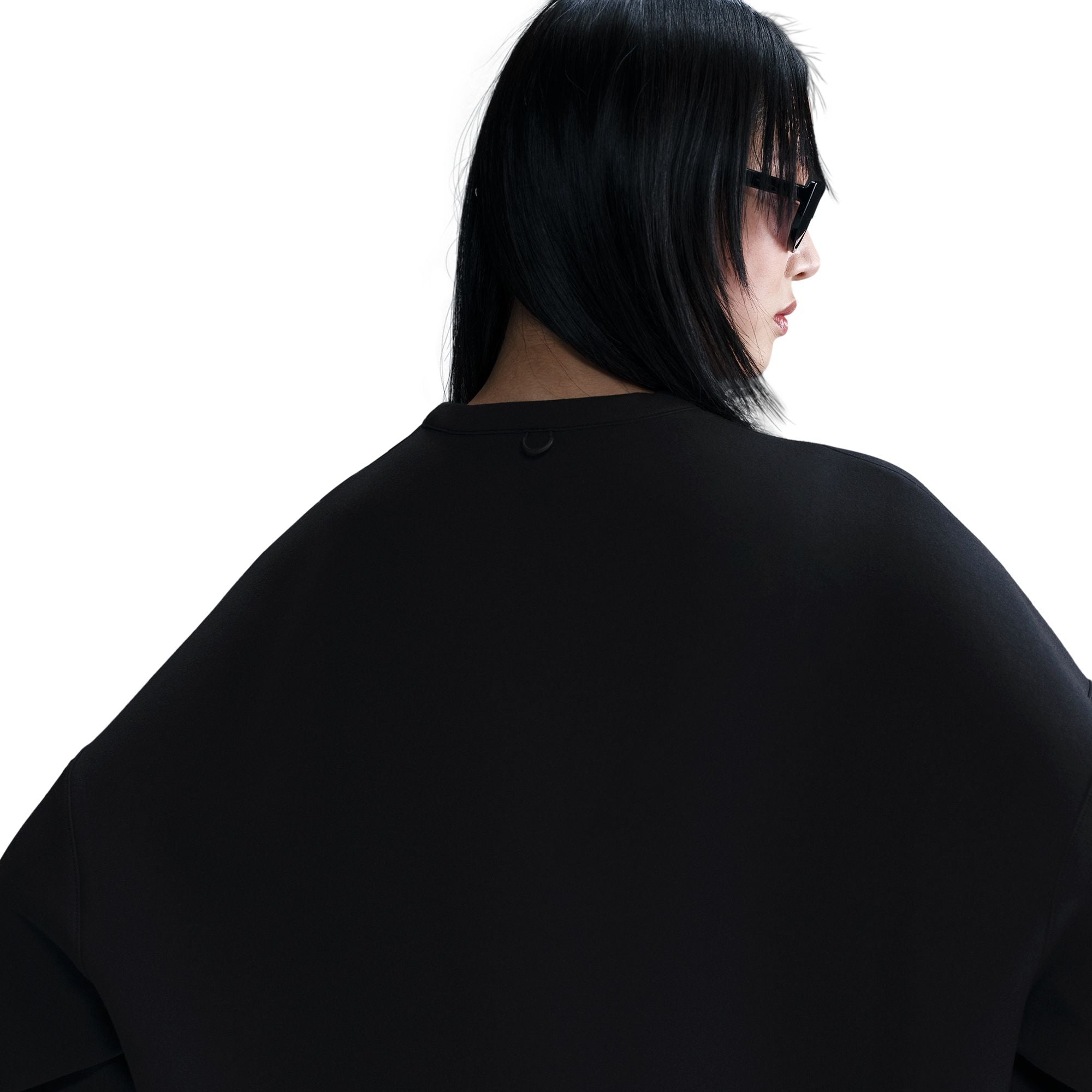 Nike Women's Dri-FIT 24.7 Oversized Crew Neck Top Black / Smoke Grey - Achilles Heel