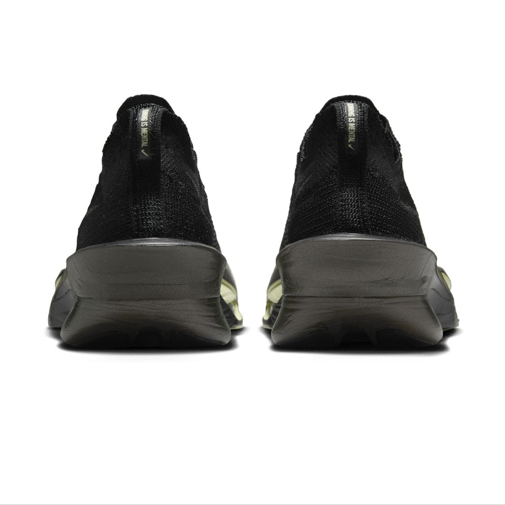 Nike Men's Alphafly 3 Running Shoes Black / Olive Aura / Metallic Silver / Metallic Medium Ash - achilles heel