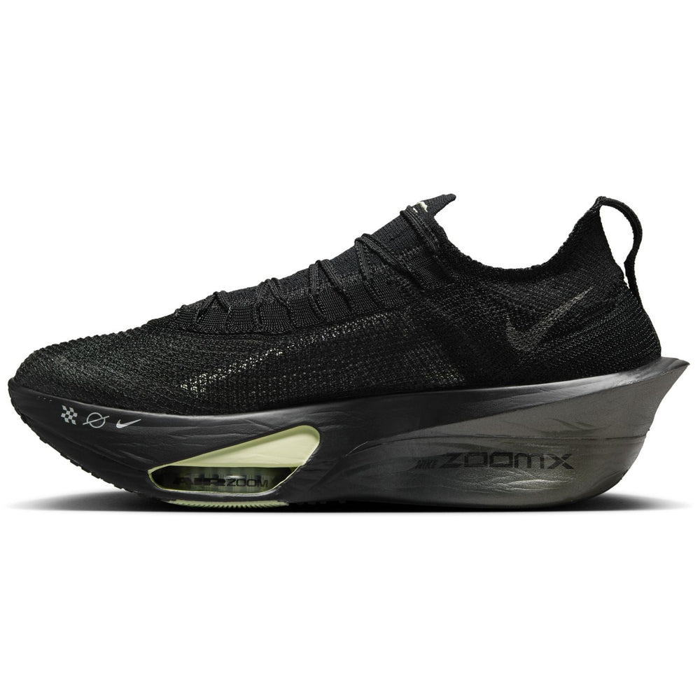 Nike Men's Alphafly 3 Running Shoes Black / Olive Aura / Metallic Silver / Metallic Medium Ash - achilles heel