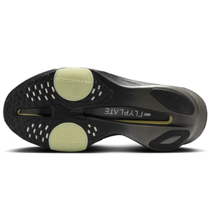 Nike Men's Alphafly 3 Running Shoes Black / Olive Aura / Metallic Silver / Metallic Medium Ash - achilles heel