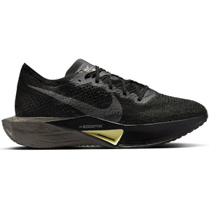 Nike Men's Vaporfly 3 Running Shoes Black / Olive Aura / Metallic Medium Ash - achilles heel