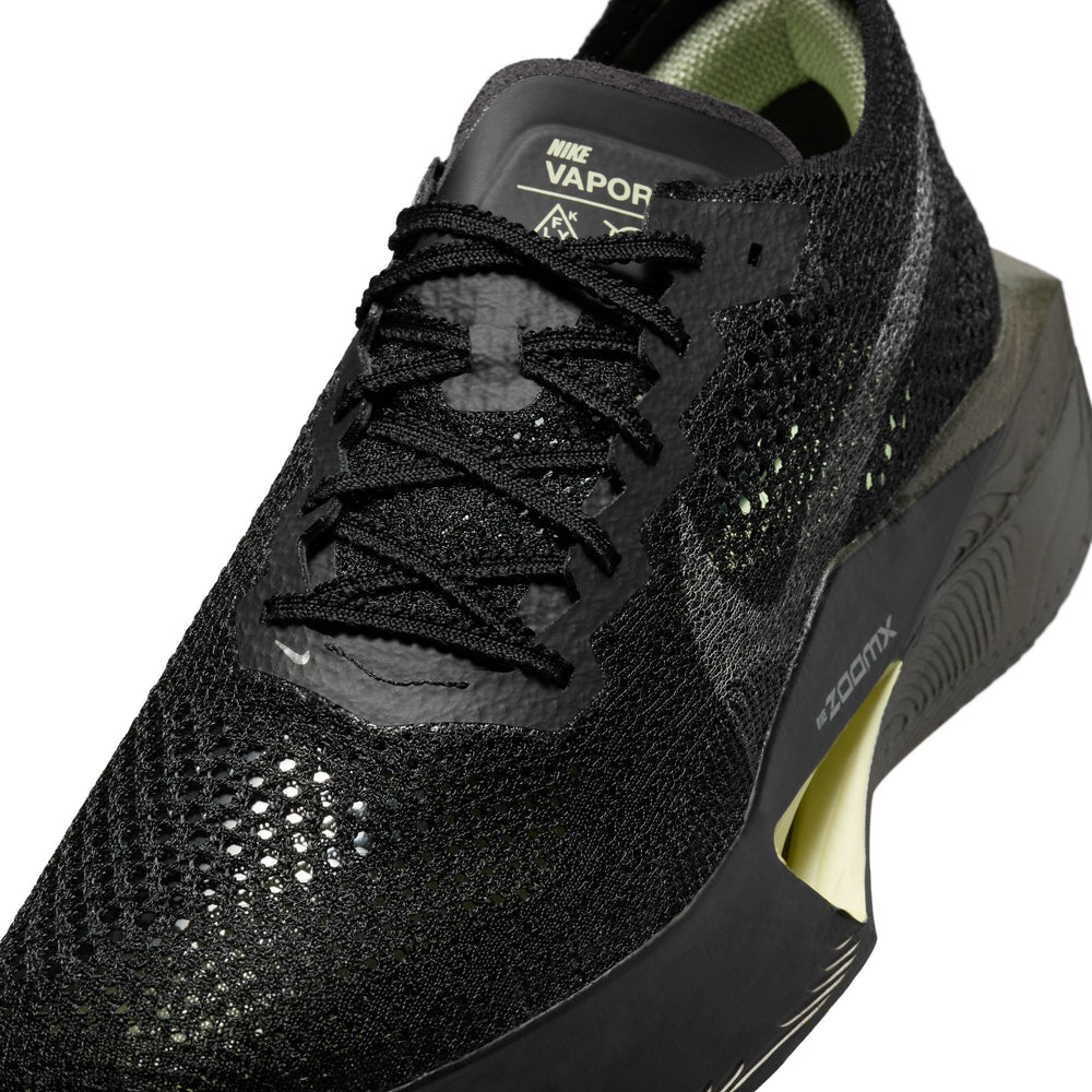Nike Men's Vaporfly 3 Running Shoes Black / Olive Aura / Metallic Medium Ash - achilles heel