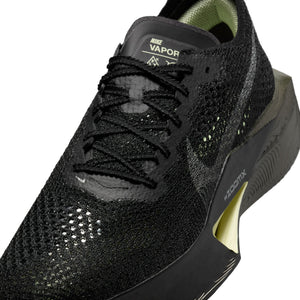 Nike Men's Vaporfly 3 Running Shoes Black / Olive Aura / Metallic Medium Ash - achilles heel