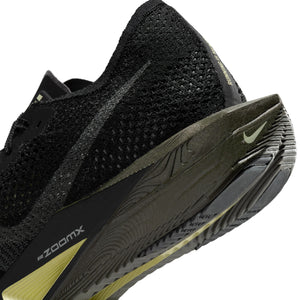 Nike Men's Vaporfly 3 Running Shoes Black / Olive Aura / Metallic Medium Ash - achilles heel