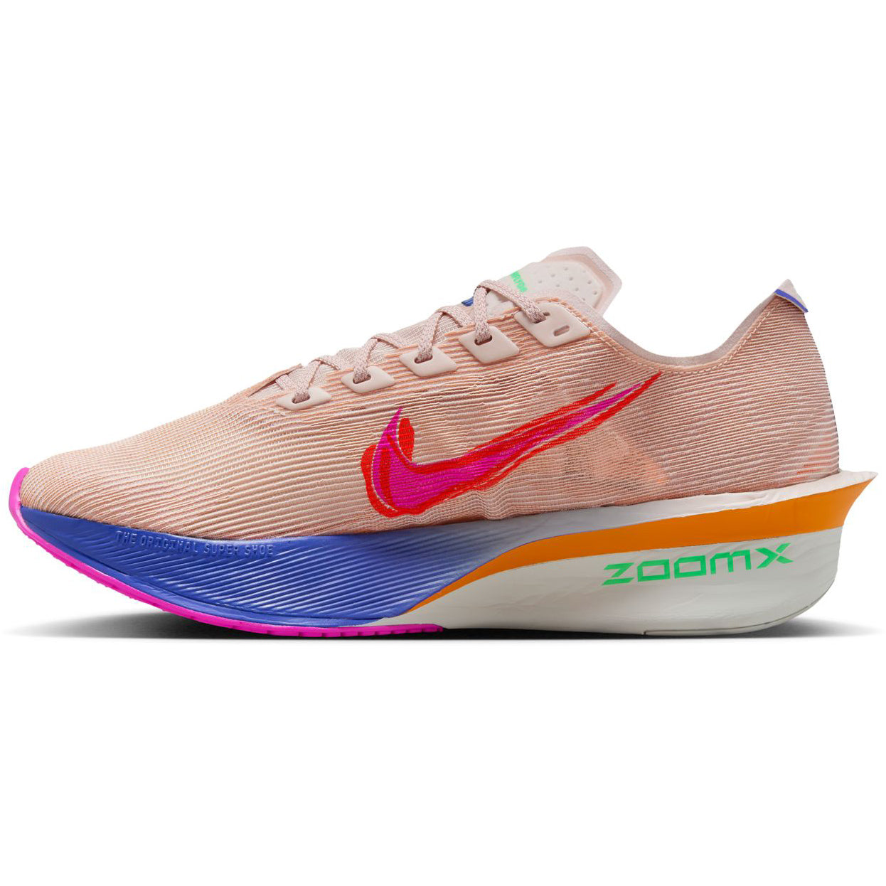 Women's Vaporfly 4 Eliud Kipchoge Running Shoes Silt Red / Fire Pink / Bright Ceramic / Green Shock - Achilles Heel