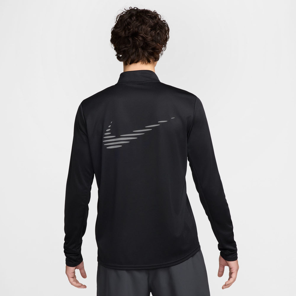 Nike Men's Dri-FIT Pacer Flash Running Top Black / Reflective Silver - achilles heel