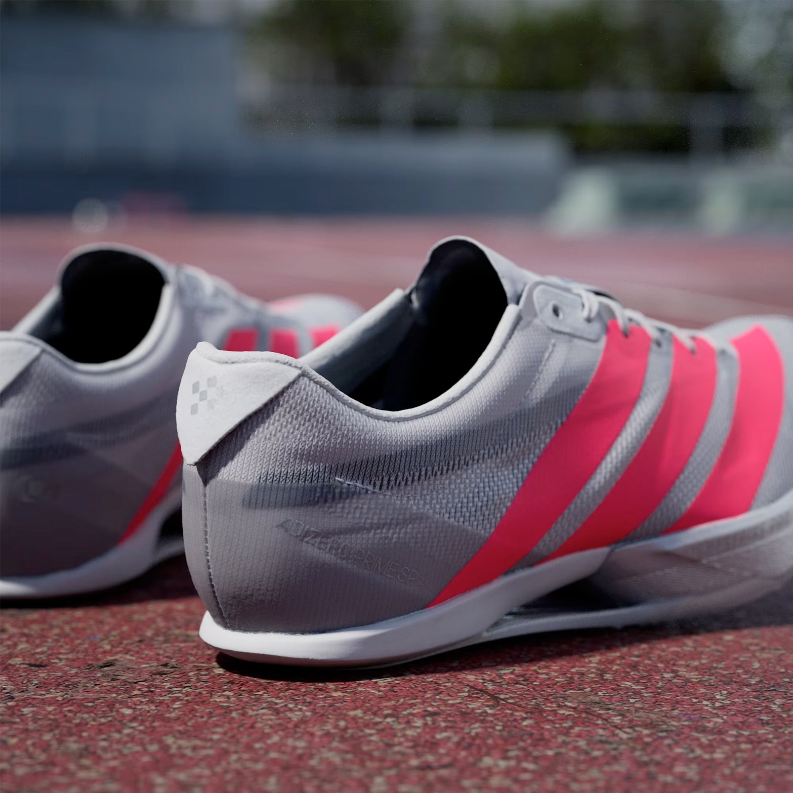 Adizero Prime SP4 Running Spikes Grey Two / Lucid Red / Silver Metallic - Achilles Heel