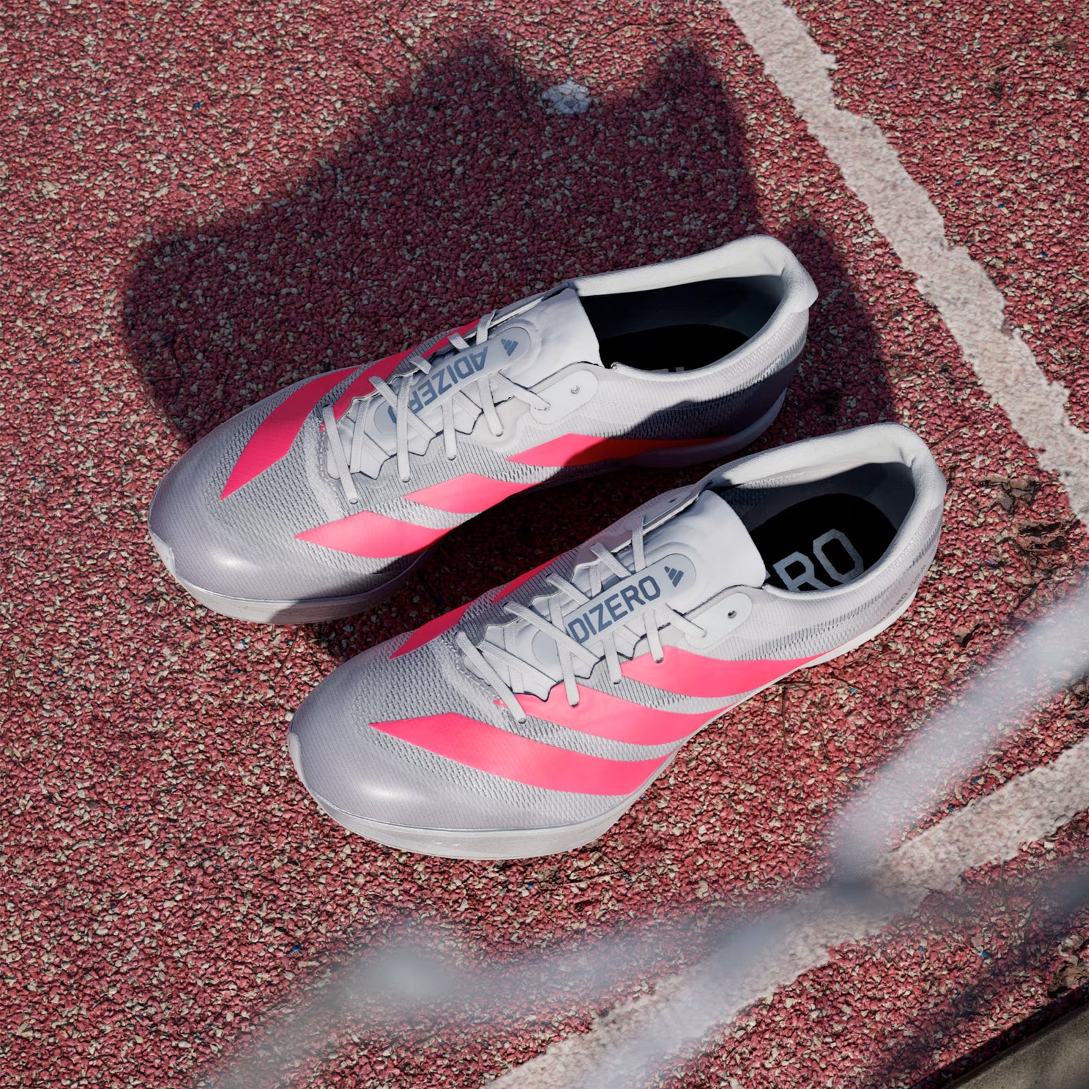 Adidas Adizero Prime SP4 Running Spikes Grey Two / Lucid Red