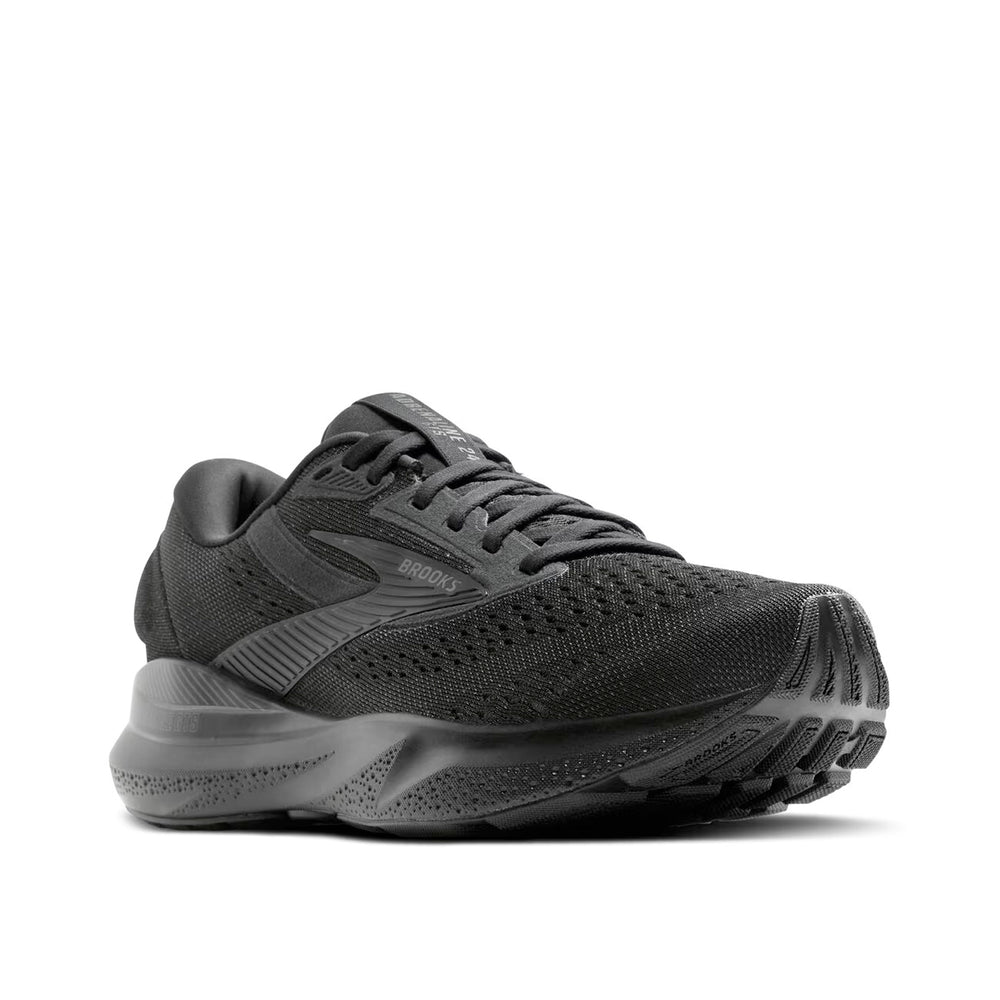 Brooks Men's Adrenaline GTS 24 Extra Wide Fit Running Shoes Black / Black / Ebony - achilles heel