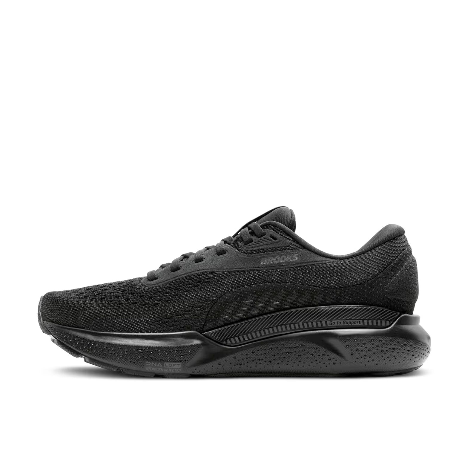 Brooks Men's Adrenaline GTS 24 Extra Wide Fit Running Shoes Black / Black / Ebony - Achilles Heel