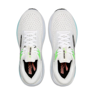 Brooks Men's Adrenaline GTS 24 Running Shoes White / Gecko / Atomizer - achilles heel