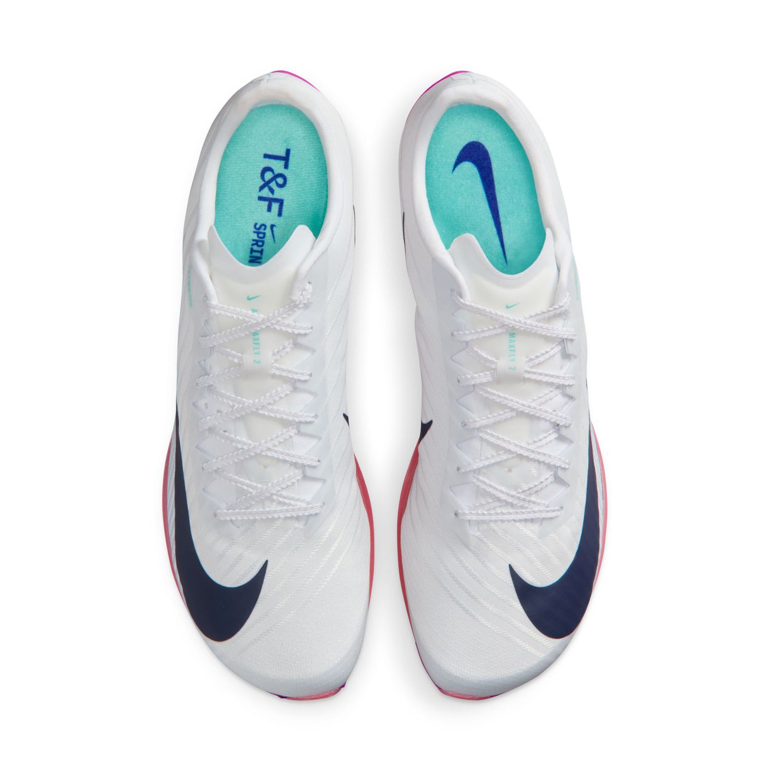Nike Air Zoom Maxfly 2 Running Spikes White / Bright Crimson