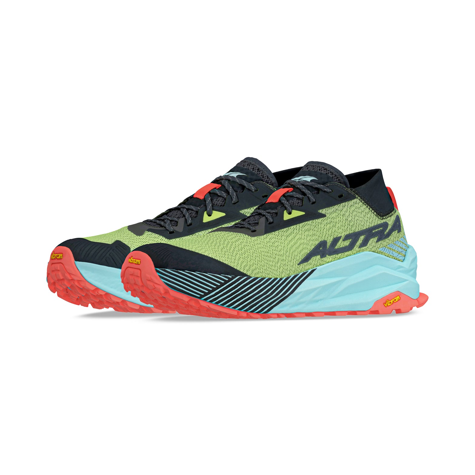 Men's Olympus 275 Trail Running Shoes Black / Yellow - Achilles Heel