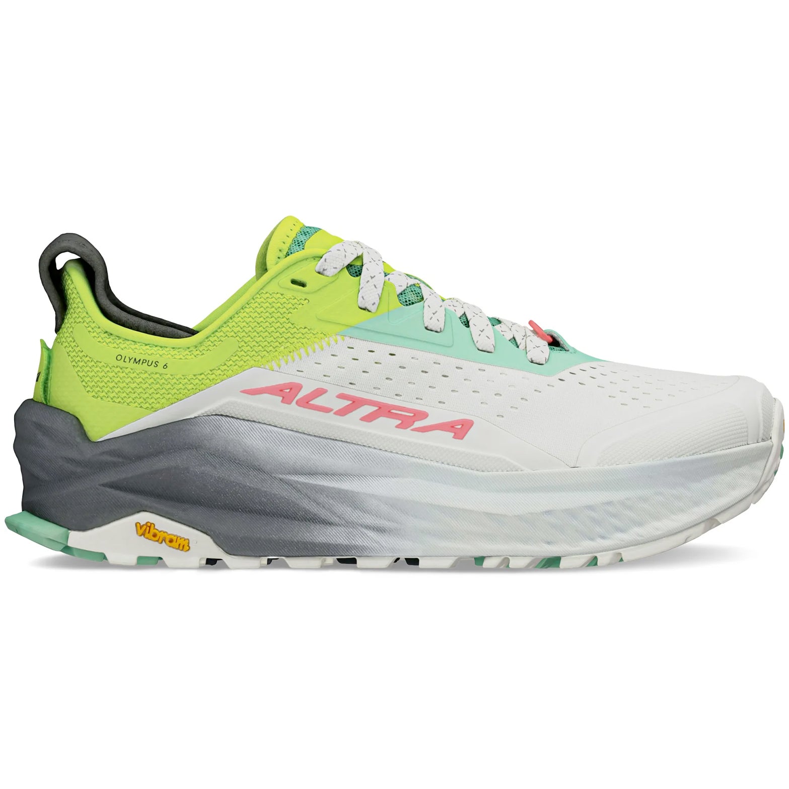 Women's Olympus 6 Trail Running Shoes Grey / Lime - Achilles Heel