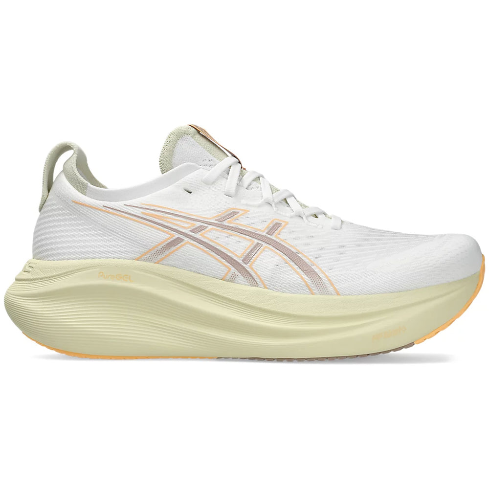 Asics Men's Gel-Nimbus 27 Running Shoes White / Fawn - Achilles Heel