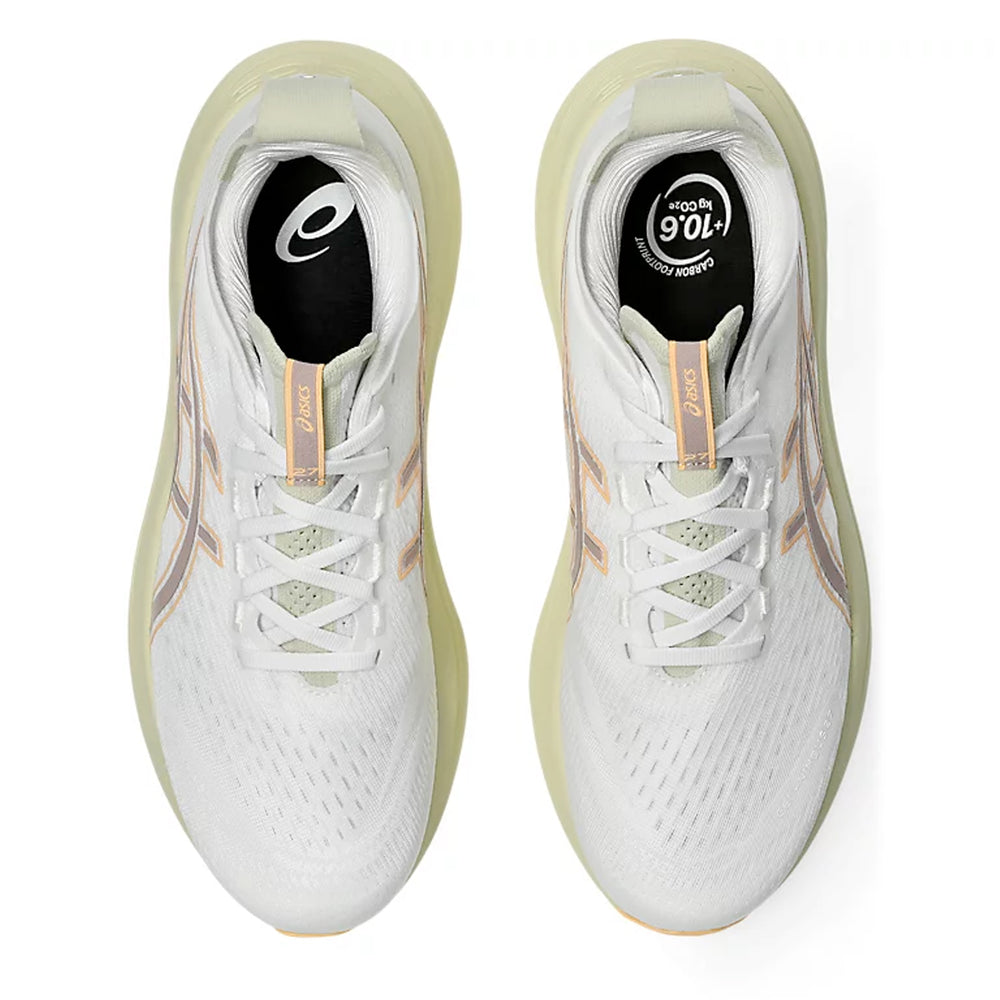 Asics Men's Gel-Nimbus 27 Running Shoes White / Fawn - Achilles Heel