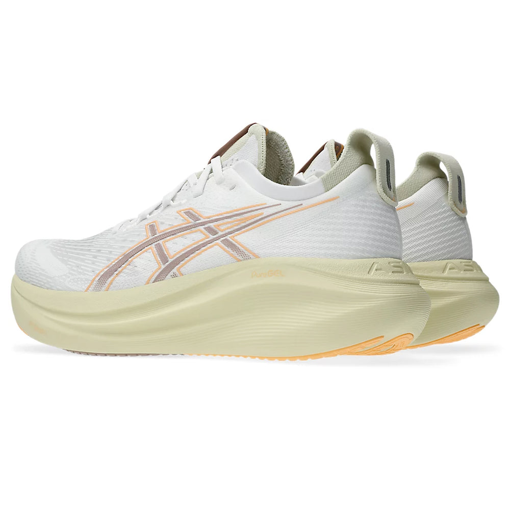 Asics Men's Gel-Nimbus 27 Running Shoes White / Fawn - Achilles Heel