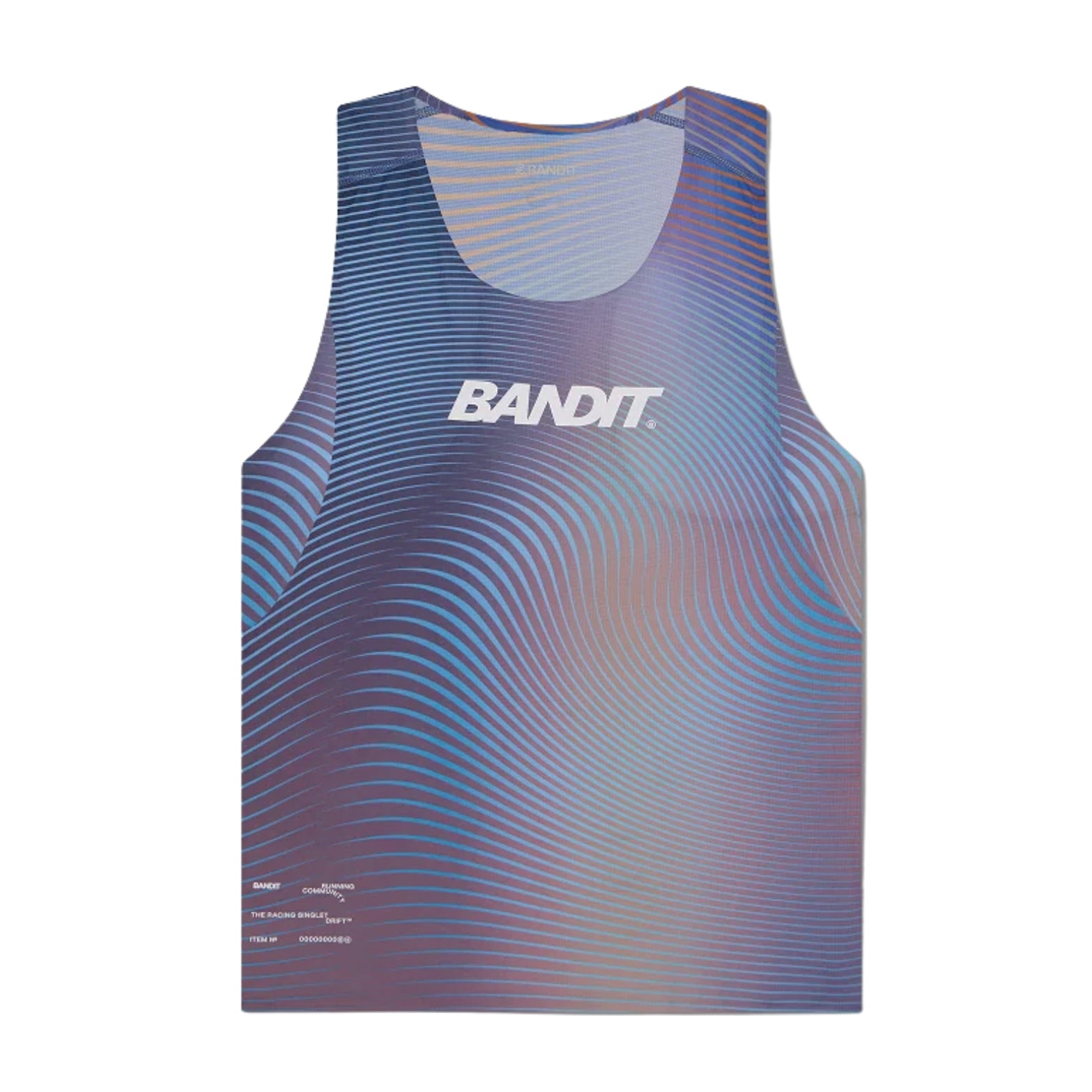 Men's Drift Mirage Racing Singlet Gradient Deep Peri Blue / Rust - Achilles Heel