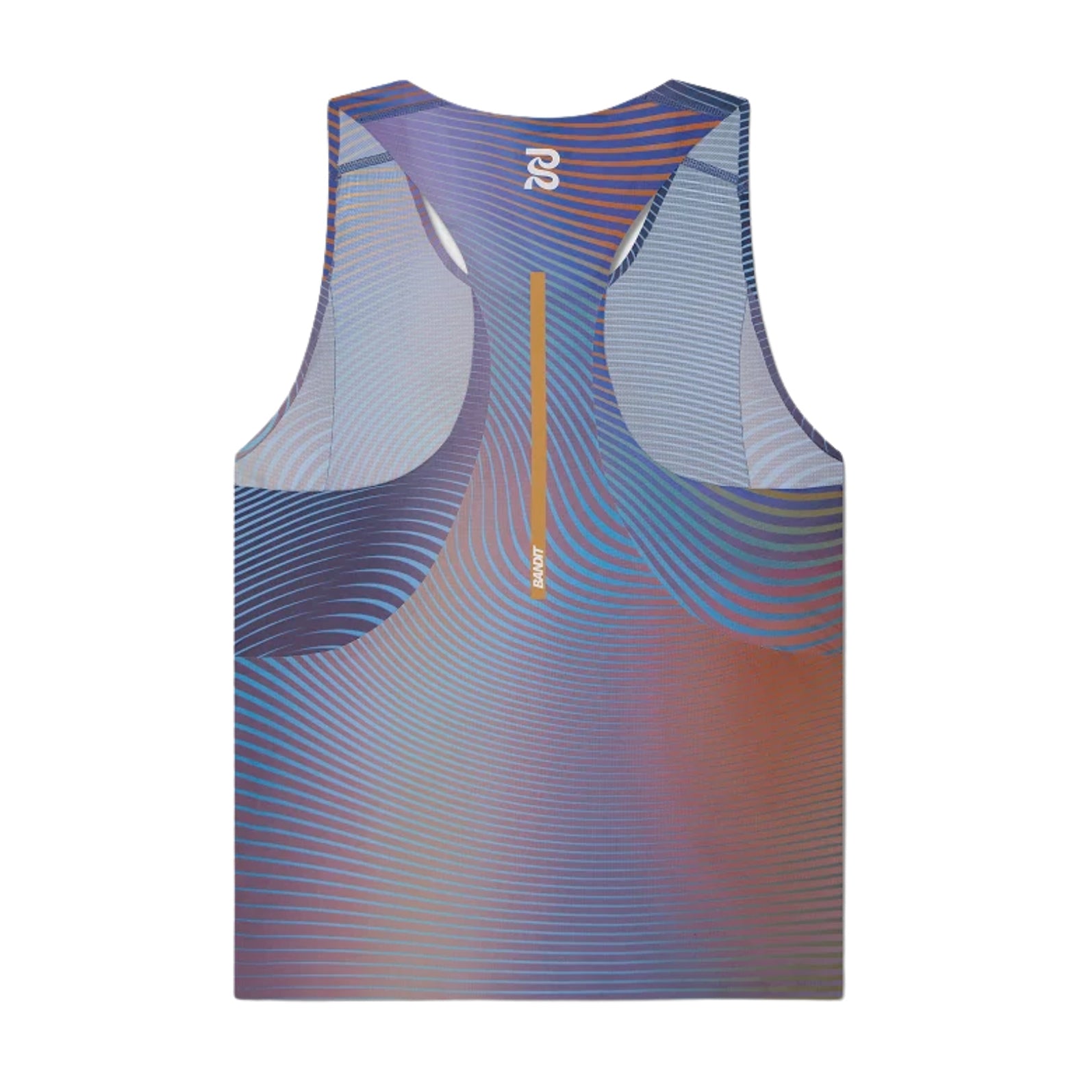 Men's Drift Mirage Racing Singlet Gradient Deep Peri Blue / Rust - Achilles Heel