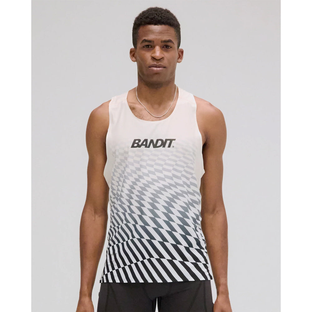 Bandit Men's Drift Mosaic Racing Singlet Black / Chalk - Achilles Heel