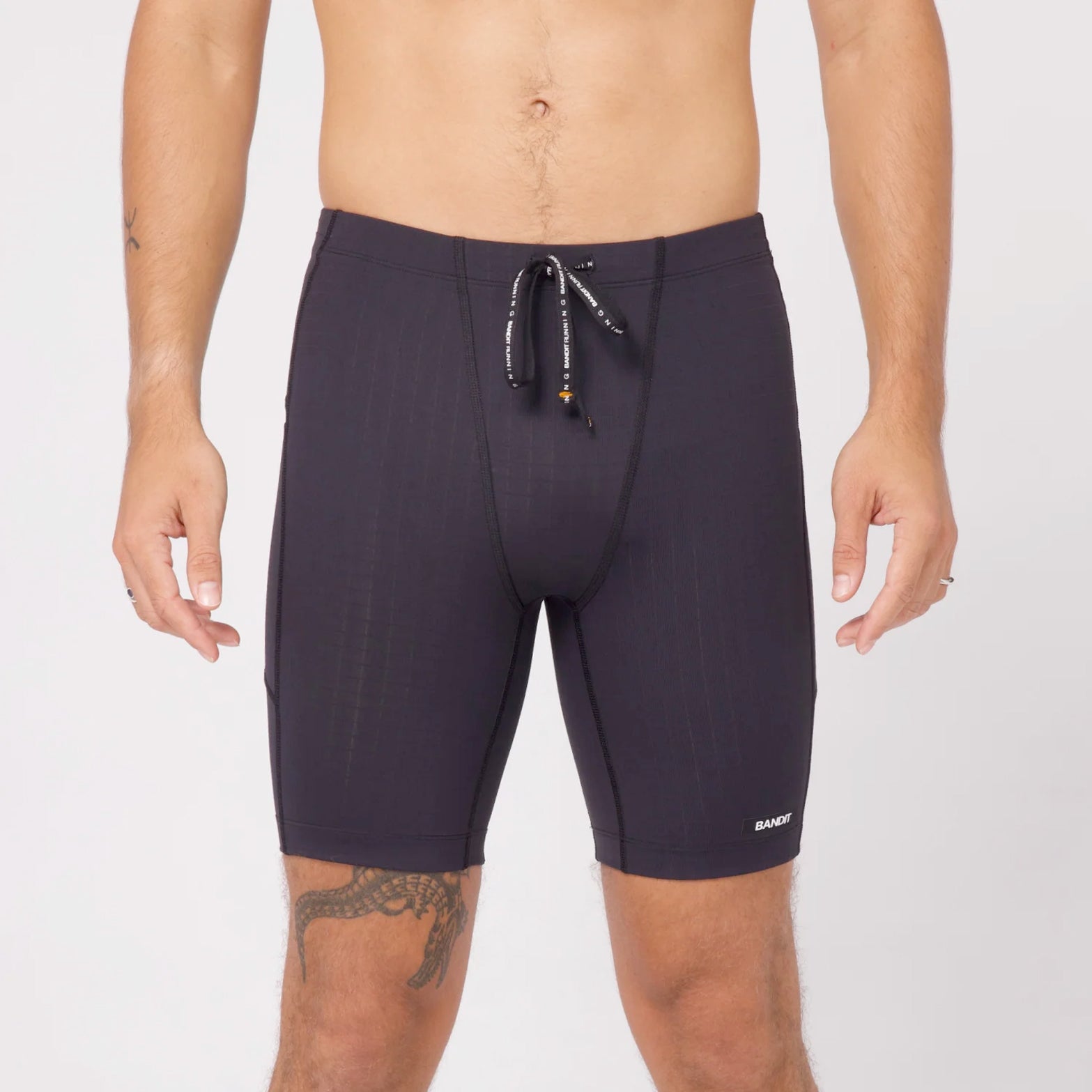 Men's Gridlock 7 Pocket Half Tights Black - Achilles Heel